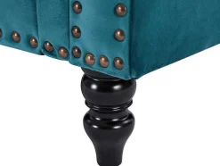 Driezitsbank Van Blauwgroen Velours Turner