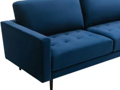 Driezitsbank Van Fluweel - Blauw - Estela