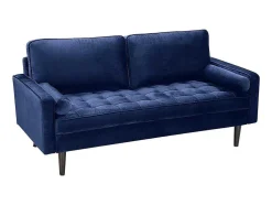 Driezitsbank Van Fluweel Fleuet - Donkerblauw