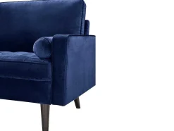 Driezitsbank Van Fluweel Fleuet - Donkerblauw