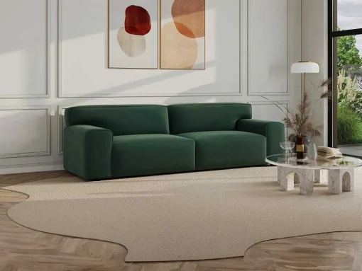 Driezitsbank Van Groen Velours Otrano