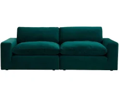 Driezitsbank Van Smaragdgroen Velours Amaury