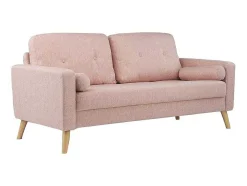 Driezitsbank Van Stof Met Woleffect Tatum - Roze