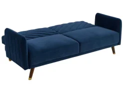 Driezitsbedbank Van Fluweel Joris - Blauw