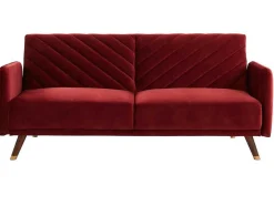 Driezitsbedbank Van Fluweel Joris - Rood