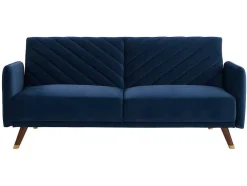 Driezitsbedbank Van Fluweel Joris - Blauw