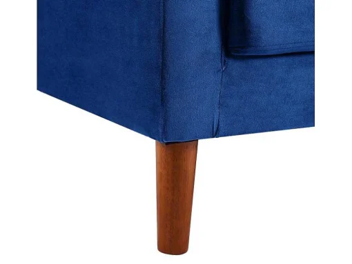 Driezits-Chesterfield-Bank Van Nachtblauw Velours Arsene