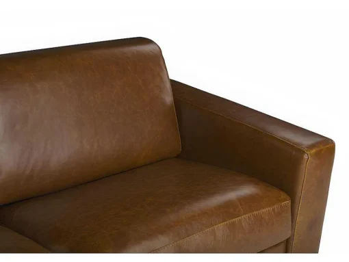 Driezits-Slaapbank 100% Buffelleer Delectea Ii - Kleur: Vintage Karamel
