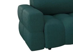 Driezitsslaapbank Van Blauwgroene Bouclestof Issoro