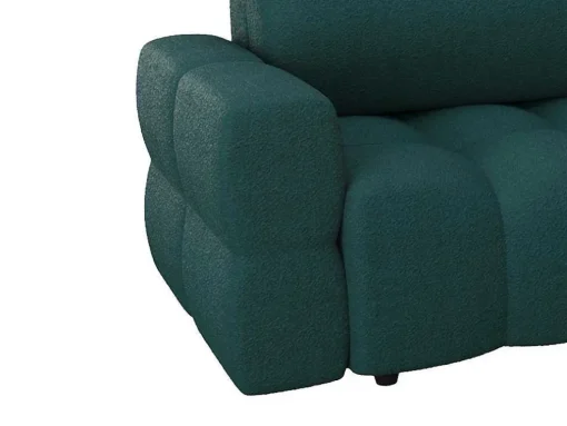 Driezitsslaapbank Van Blauwgroene Bouclestof Issoro