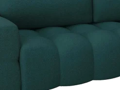 Driezitsslaapbank Van Blauwgroene Bouclestof Issoro