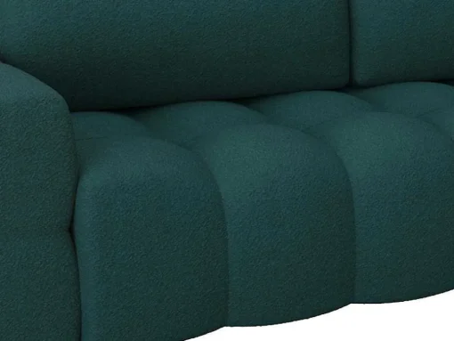 Driezitsslaapbank Van Blauwgroene Bouclestof Issoro