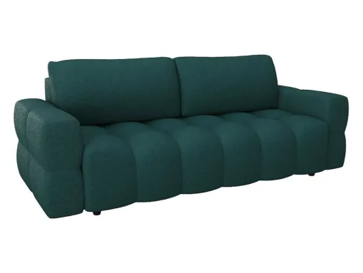 Driezitsslaapbank Van Blauwgroene Bouclestof Issoro
