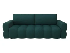 Driezitsslaapbank Van Blauwgroene Bouclestof Issoro
