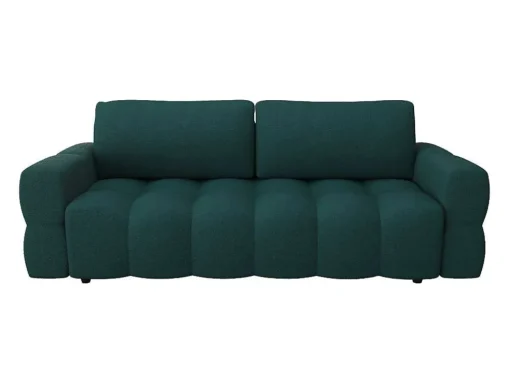 Driezitsslaapbank Van Blauwgroene Bouclestof Issoro