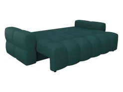 Driezitsslaapbank Van Blauwgroene Bouclestof Issoro