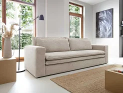 Driezitsslaapbank Van Cremewit Ribfluweel Tilia.