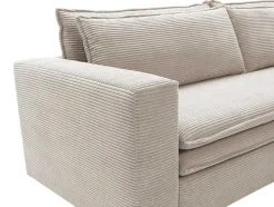 Driezitsslaapbank Van Cremewit Ribfluweel Tilia.