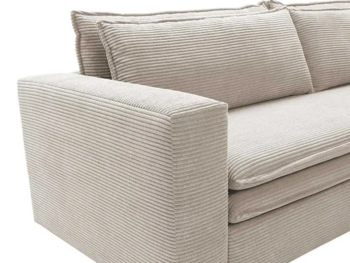 Driezitsslaapbank Van Cremewit Ribfluweel Tilia.