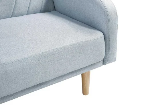 Driezitsslaapbank Van Lichtblauwe Stof Venafra