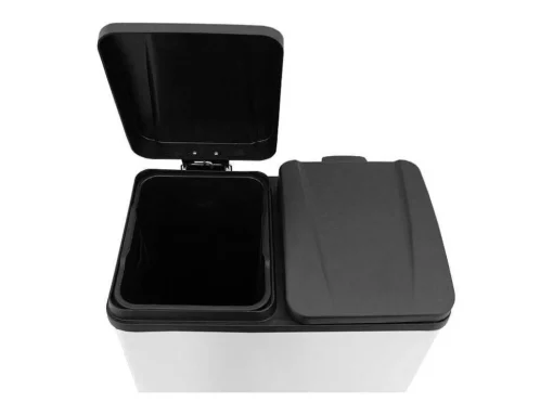 Dubbele Pedaalemmer 60 L - Wit