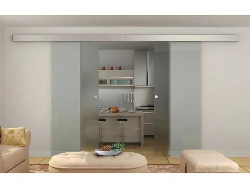 Dubbele Schuifdeur In Opbouw - H205 X L166 Cm - Gehard Glas - Alina