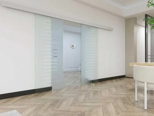 Dubbelwandige Schuifdeur - H205 X L166Cm - Gehard Glas - Astana