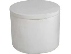 Dunken Poef, Hocker Met Opbergruimte O51Cm Velours Beige.