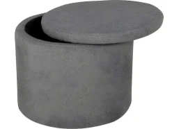 Dunken Poef, Hocker Met Opbergruimte O51Cm Teddystof Bruin.