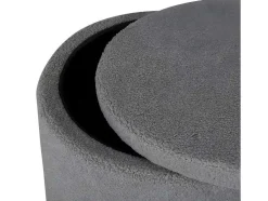 Dunken Poef, Hocker Met Opbergruimte O51Cm Teddystof Bruin.