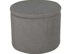 Dunken Poef, Hocker Met Opbergruimte O51Cm Teddystof Bruin.