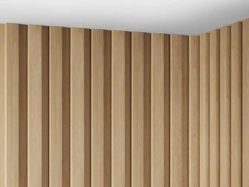 3D-Wandpaneel - 2,83 M - Natuurlijke Houtkleur - Set Van 8 - Flint