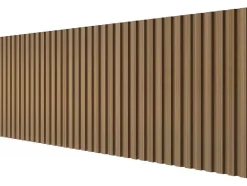3D-Wandpaneel - 3,71 M - Natuurlijke Houtkleur - Set Van 8 - Tatiana