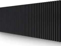 3D-Wandpaneel - 2,83 M - Zwart - Set Van 8 - Clinton