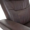 Edmonton Fauteuil Met Kruk, Bruin, Naturel Bruin