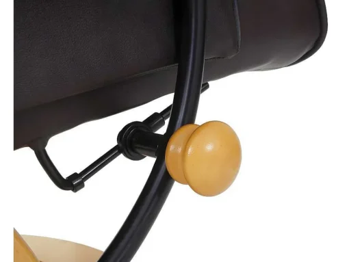 Edmonton Fauteuil Met Kruk, Bruin, Naturel Bruin