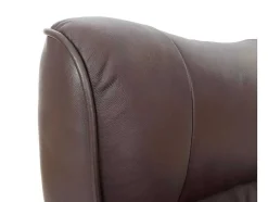 Edmonton Fauteuil Met Kruk, Bruin, Naturel Bruin