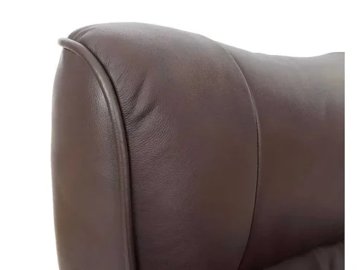 Edmonton Fauteuil Met Kruk, Bruin, Naturel Bruin