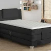 Eenpersoons Boxspring Met Elektrische Bedbodem + Matras En Dekmatras Castel Palacio - 100X200Cm - Antraciet