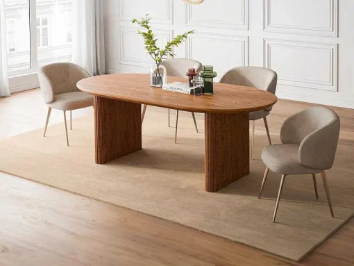 Eettafel 8 Plaatsen Van Mangohout - Naturel - Balimela