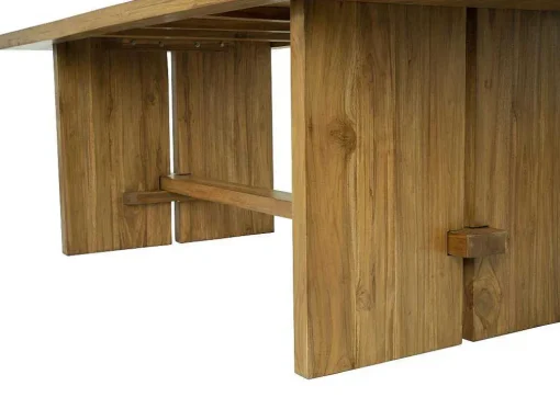 Eettafel 8 Plaatsen Van Teakhout - Kleur: Naturel - Lenida