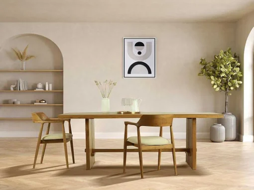 Eettafel 8 Plaatsen Van Teakhout - Kleur: Naturel - Lenida