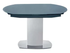 Eettafel Talicia Uitschuifbaar Van Gehard Glas En Metaal - 6 Tot 8 Personen - Grijs