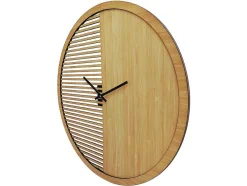 Eigentijdse Wandklok Bossifa - D. 40 Cm - Natuurlijke Kleur