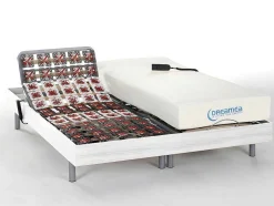 Elektisch Relaxbed Met Contactplaatjes En Matras Met Vormgeheugen Hesiode Iii Van Dreamea - Okin-Motors - Wit - 2 X 70 X 190 Cm
