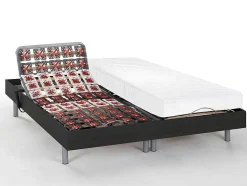 Elektrisch Bed - Bedbodem En Matras - Latex Cassiopee Iii Van Dreamea - Okin Motoren - 2 X 90 X 200 Cm - Zwart