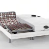 Elektrisch Bed - Bedbodem En Matras - Met Vormgeheugen En Bamboe Lysis Iii Van Naturea - Motoren Okin - 2 X 80 X 200 Cm - Wit
