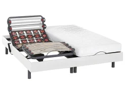 Elektrisch Bed Bedbodem En Matras Lattenbodem En Contactplaatjes - Pandora Ii Van Dreamea - Motor Okin - Wit - 2X90X200 Cm