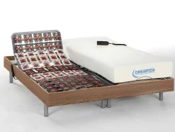 Elektrisch Bed Bedbodem En Matras Contactplaatjes Vormgeheugen Hesiode Iii Van Dreamea - Okin Motoren - Eikenhout - 2 X 80 X 200 Cm