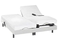Elektrisch Bed Bedbodem En Matras Lattenbodem En Contactplaatjes - Pandora Ii Van Dreamea - Motor Okin - Wit - 2X80X200 Cm